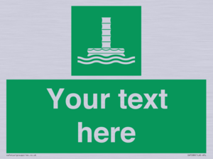 Custom sign safe condition Evacuation chute 